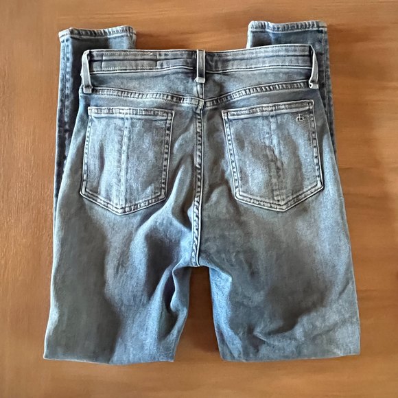 Rag & Bone Nina High Rise Ankle Skinny Distressed Tulsa Wash $225 Size 27 - Picture 5 of 9